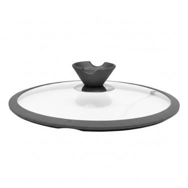 Imagem de Tampa 24cm Vidro Temperado Universal Com Borda em Silicone