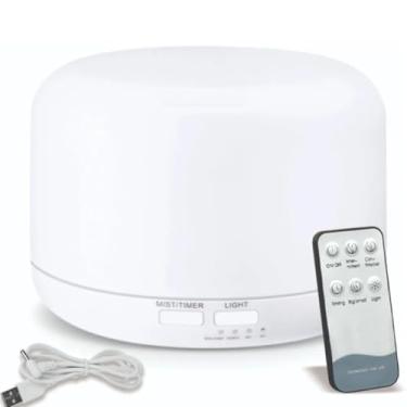 Imagem de DIFUSOR ELÉTRICO DE AROMAS ULTRASSÔNICO COM LED 300ML BRANCO UMIDIFICADOR