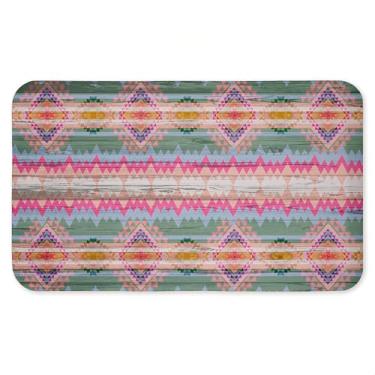 Imagem de Tapete antifadiga Boho Shabby Chic brilhante, acolchoado ergonômico para cozinha e tapete de pé com suporte antiderrapante, tapete confortável ecológico, design por Jennifer Ellory, 76 cm x 45 cm