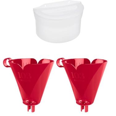 Imagem de Conjunto de 2 Suporte para Filtro de Café 103 Vermelho + 1 Saleiro Plastico Grande 885 ml