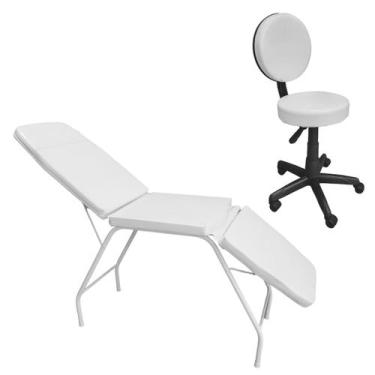 Imagem de Kit Profissional Clínica Estética: Maca 3 Posições + Mocho - For-ty St