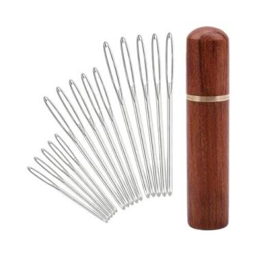 Imagem de Agulhas De Costura Grandes E Cegas Para Bordado Em Ponto Cruz, Tricô, 