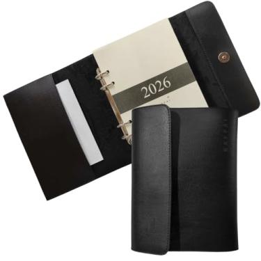 Imagem de Pasta Executiva Agenda Em Couro Fichário Com Refil Agenda Diária A5 Raffai Personalizada (Preto)