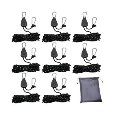Imagem de Conjunto De Cordas Ajustáveis Para Barraca De Camping 8 Peças 4m Com F