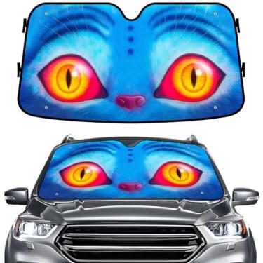 Imagem de GENANY Para-brisa para carro SUV caminhão, para-sol, para-brisa, persianas para janelas frontais, blocos protetores UV, decoração de carro