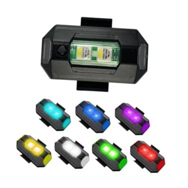 Imagem de KiBcsLic Lanterna estroboscópica portátil recarregável via USB com 7 cores para aeronaves, ideal para motocicletas, carros e caminhões, 8 Unidades