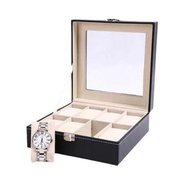 Imagem de Caixa Organizadora De Relógios Em Couro PU Com 2-12 Compartimentos, Es