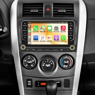 Imagem de 4 + 64 G】 Android Carplay estéreo para Toyota Corolla 2009-2013, rádio Corolla com tela sensível ao toque de 17,8 cm, sem fio, CarPlay e Android Auto/Navegação GPS/Bluetooth 5.2/Controle de voz/Rádio