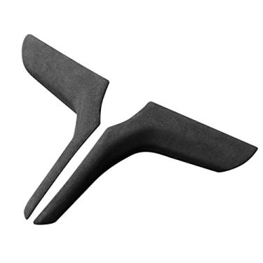 Imagem de FDAIUN Compatível com consoles centrais estilo alcantarn capa de painel de volante adesivo de acabamento interior acessórios automotivos para BMW New 3 Series 5 Series X3 X4 X5 Z4 (preto)