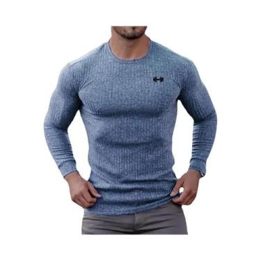 Imagem de Camiseta De Manga Longa Para Corrida Masculina De Secagem Rápida, Ajus