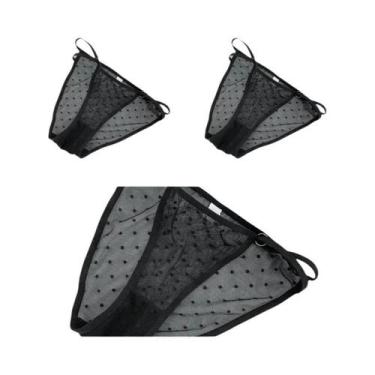 Imagem de Calcinhas De Renda Sexy Femininas 3PCS Finas Semi Transparentes Respir
