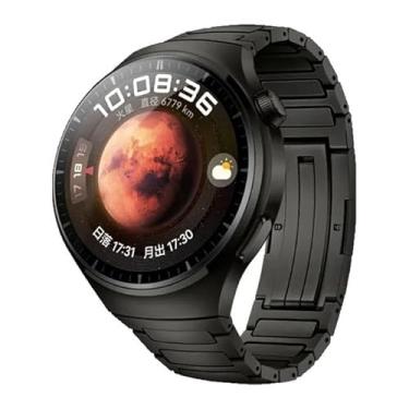 Imagem de ZUC Pulseira luxuosa de titânio para HUAWEI WATCH GT 4 46 mm Pulseira GT 4 Pro 3 Ultimate Honor GS 3 Pro MagicWatch Pulseiras de relógio de metal de 22 mm (cinza, para Watch 3Pro), For WATCH Watch