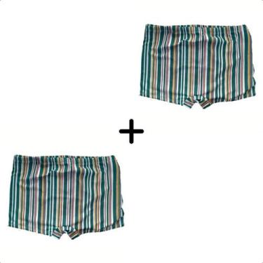 Imagem de Kit Sungas Tal Pai Filho Boxer Praia Verão Sunga Box Shorts Montar - N