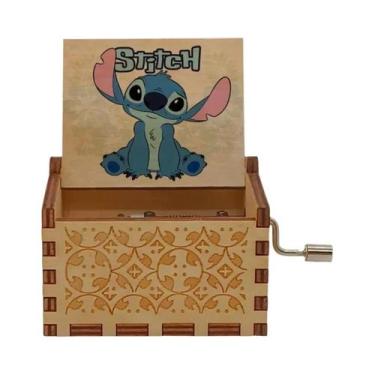 Imagem de Caixa De Música De Madeira Esculpida Com Manivela, Tema Feliz Natal, P