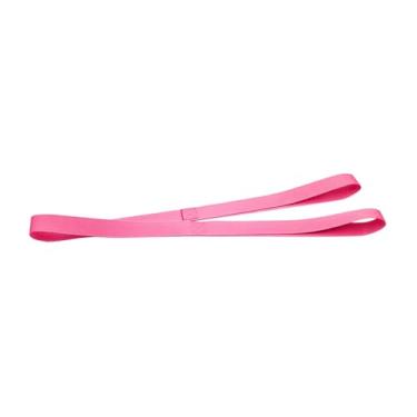 Imagem de kowaku Faixa elástica para alongamento de pernas com laço, ideal para todos os níveis de condicionamento físico. Aparelho portátil para alongamento de pernas, Rosa Vermelha