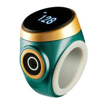 Imagem de VLSQHNCF Anéis Tasbih Counter Zikr, Smart Tasbeeh, Anéis Tasbih Digitais Eletrônicos, Dedo para Muçulmanos, Oração, Lembrete, Casa