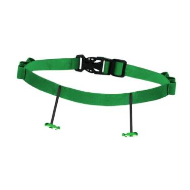Imagem de simhoa Cinto para número de corrida de triatlo, cinto elástico para corrida de triatlo, profissional para homens e mulheres, Verde