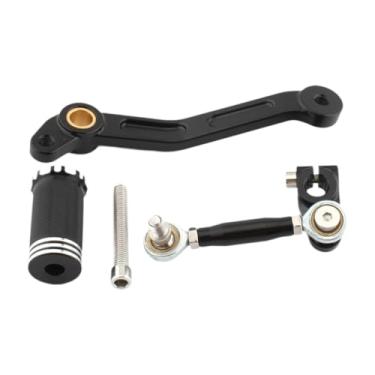 Imagem de UGPLM Kit de pedal de freio, alavanca de câmbio e pedal de mudança de marchas para motocicleta, acessórios de reposição em liga de alumínio, para V, Preto