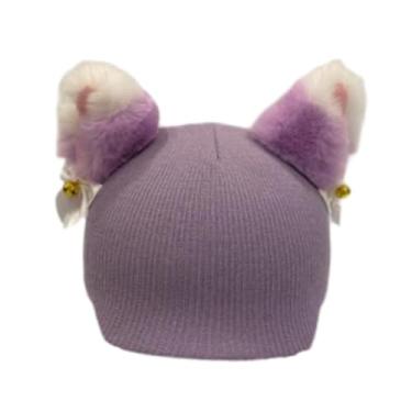 Imagem de simhoa Capa para capacete de esqui, acessórios para capacete, gorro de tricô decorativo, gorro de inverno para esquiar, Roxo