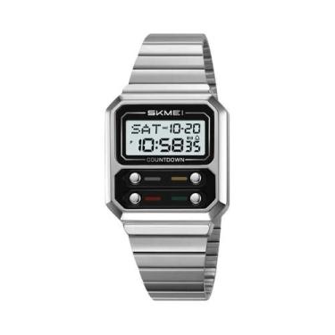 Imagem de Relógio Digital Vintage Masculino SKMEI 2448 Com Calendário Luminoso E