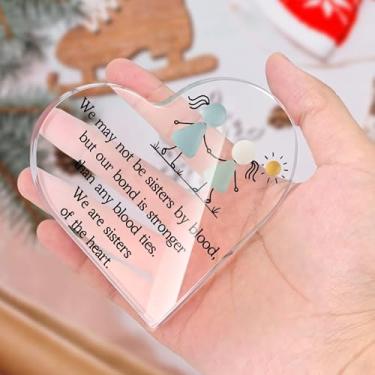 Imagem de Presentes inspiradores para amigos, mãe, irmã, menina, colega de trabalho, cristãs, placas e placas decorativas de acrílico de Natal, 9 x 8 cm acessórios de mesa de escritório decoração (menina)