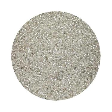 Imagem de Miçangas De Vidro Prateadas Internas 2mm 1500pcs 18g Para DIY Pulseira