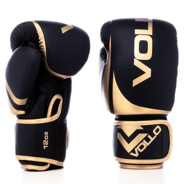Imagem de Luva de Boxe Muay Thai Kickboxing Training 12oz Dourada Vollo-Unissex