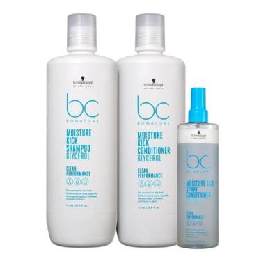Imagem de Kit Schwarzkopf Professional BC Moisture Kick Glycerol - Shampoo 1L + 