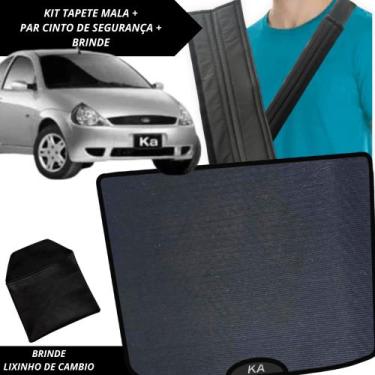 Imagem de Tapete Emborrachado Porta Malas KA 1996 a 2007 + 2 Capas Cinto Seguran