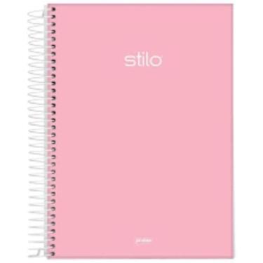 Imagem de Caderno Universitário 10 Matérias Jandaia Stilo Pastel Rosa