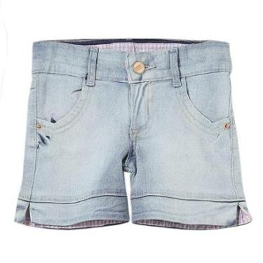 Imagem de Shorts Infantil Look Jeans c/ Cinto Jeans Feminino-Feminino