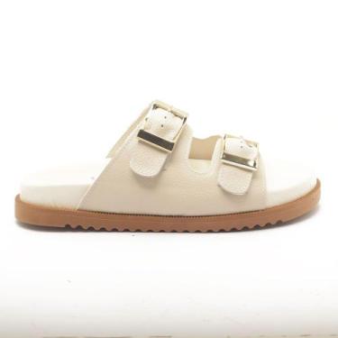 Imagem de Chinelo  Sapato da Corte Fivelas Couro, C off white, 37