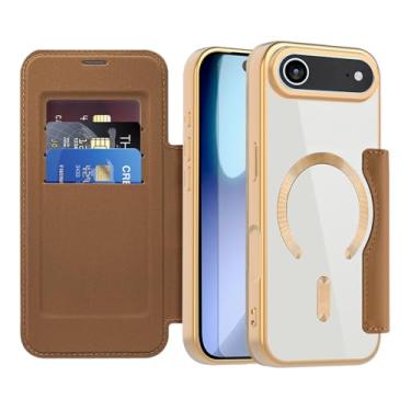 Imagem de Asuwish Capa de telefone para iPhone 17 Air 6,6 polegadas capa carteira magnética com protetor de tela de vidro temperado flip porta-cartão de crédito bloqueio RFID acessórios para celular i Phone17