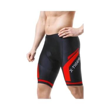 Imagem de Bermuda De Ciclismo Masculina Com Almofada De Gel E Grips Antiderrapan