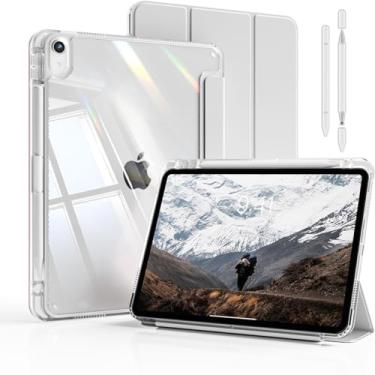 Imagem de Capa para iPad (A16) 11ª Geração 11" 2025 e iPad 10ª Geração 10,9" 2022,Caneta Stylus Absorvente, Adesivo Coletor de Poeira e Função Despertar/Suspender Automático (Branco)