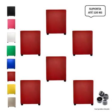 Imagem de Kit 6 Pufs Puff Banqueta Cubo Quadrado Decorativo Casa - Mercadão Dos 