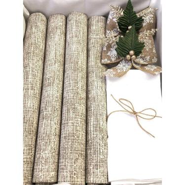 Imagem de Kit Mesa Posta Jogo Americano Completo Decor Natal 4 Lugares