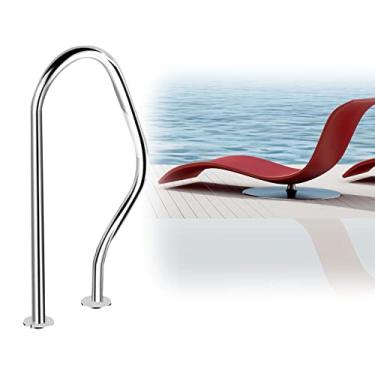 Imagem de KIDYBO Trilho de apoio manual de piscina 304 corrimãos de segurança de piscina de aço inoxidável para piscinas internas e externas