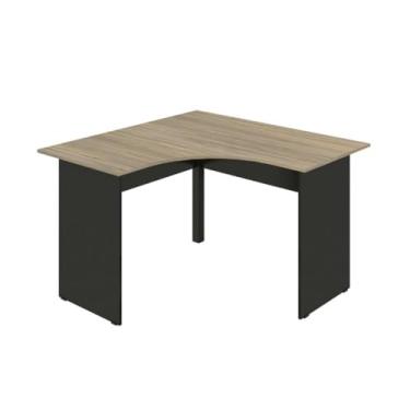 Imagem de Mesa Escrivaninha em L Angular Pé Painel Office 120x120cm New City Calvi/preto - Web Office