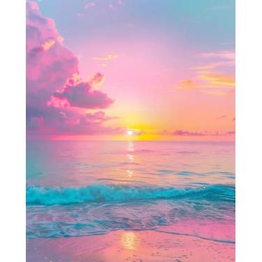 Imagem de Paintcolor Kits de pintura de arte de diamante rosa para adultos, tinta de perfuração completa 5d com diamantes para iniciantes, faça você mesmo, pontos de diamante, arte e artesanato para decoração