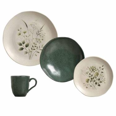 Imagem de Aparelho de Jantar Orgânico Ammi e Arauco com 16 Peças em Stoneware Colorido - Porto Brasil