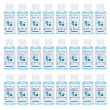 Imagem de Enxaguante bucal de viagem a granel, mini enxaguante bucal de 35 ml a granel, para refrescar o hálito, fácil de transportar, adequado para trabalho, viagens, hotéis, encontros essenciais (pacote com