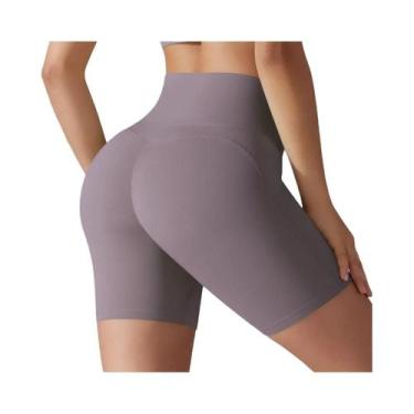 Imagem de Shorts De Yoga De Cintura Alta Com Controle De Barriga E Efeito Levant