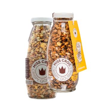 Imagem de Kit 2 Granolas Crisp Garrafa Miss Croc: Lemon Pepper, Mostarda e Mel