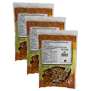 Imagem de Kit 3X: Nozes Extra Light Quartilhos Sem Casca Tainá Alimentos 200g