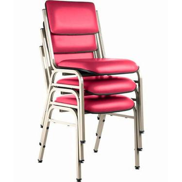 Imagem de Kit com 3 Cadeiras para Auditórios Linha Hotel Smart Rosa