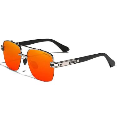 Imagem de Óculos De Sol Masculino Quadrado Design Retro Proteção Uv400