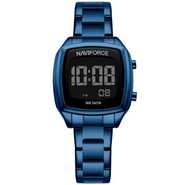 Imagem de Relógio Digital Feminino Em Aço Inoxidável Design Casual Fashion Azul