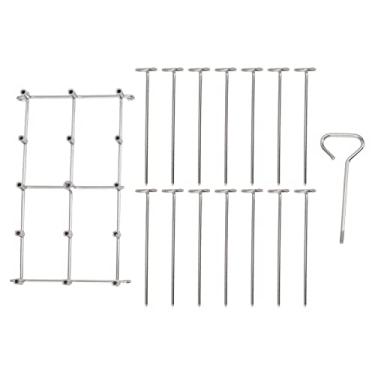 Imagem de Suporte para espeto vertical 8QT Suporte para espeto para grelha 304 em aço inoxidável seguro para máquina de lavar louça DZ201 Foodi Acessórios para fritadeira de cozinha para