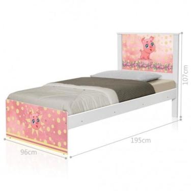 Imagem de Cama Solteiro Com Cabeceira Barcelona Pig
